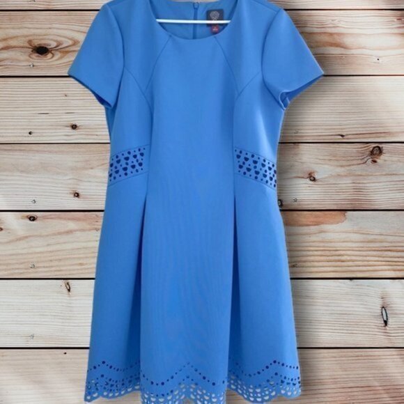 Vince Camuto Laser Cut Scuba Dress Sz 16W NWT - Picture 6 of 11